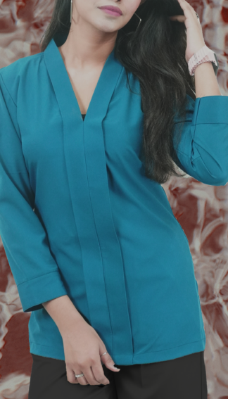 V-Neck Office Shirts for Women