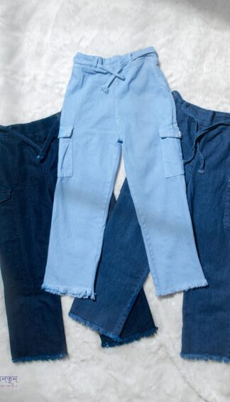 Denim Cargo Pants