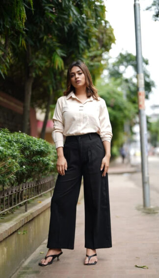 Gabardine Wide Leg
