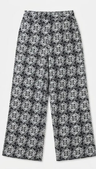 Black Mosaic Canvas pant