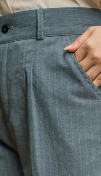 Pinstripe Wide Leg Pant