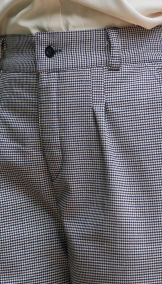 Grain Check Wide Leg Pant